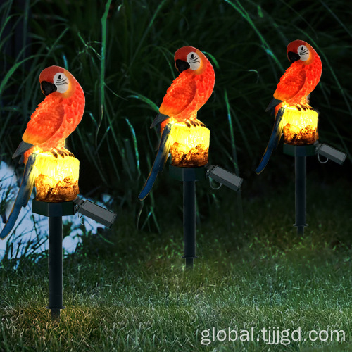 Solar Resin Parrot Ground Lamp